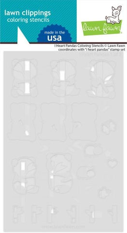 I Heart Pandas - Coloring Stencils