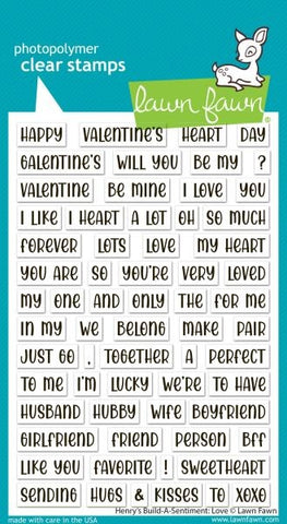 Henry's Build-A-Sentiment: Love - Clear Stamps
