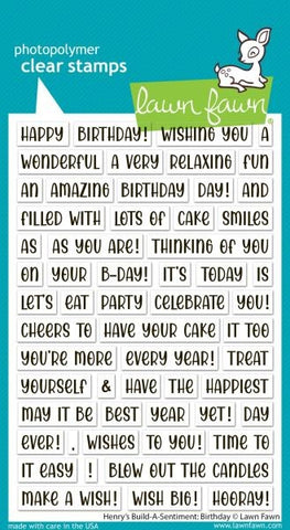 Henry's Build-A-Sentiments: Birthday - Clear Stamps