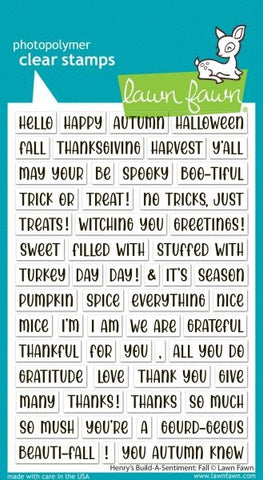 Henry's Build-A-Sentiment: Fall - Clear Stamps