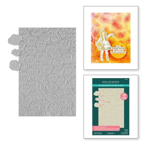 Wonder of Oz Collection - Field of Poppies 3D Emboss & Cut Folder