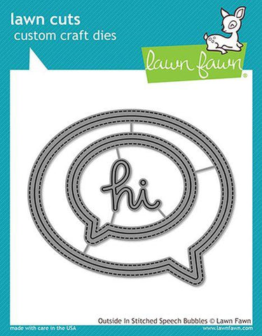 Lawn Cuts - Outside in Stitched Speech Bubbles