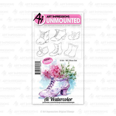 Watercolour Stamps - Shoe Set