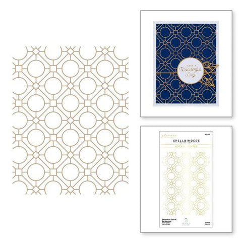 Sealed - Geometric Optical Background Glimmer Hot Foil Plate