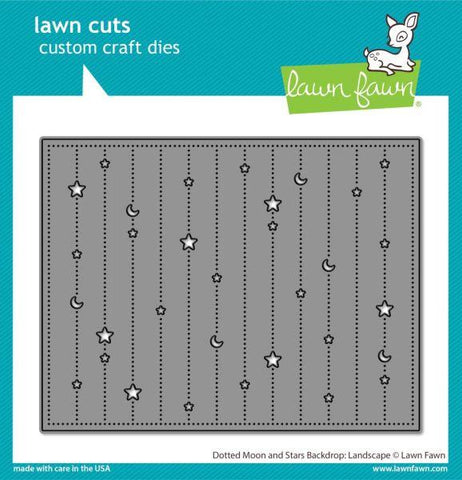 Dotted Moon and Stars Backdrop: Landscspe - Lawn Cuts