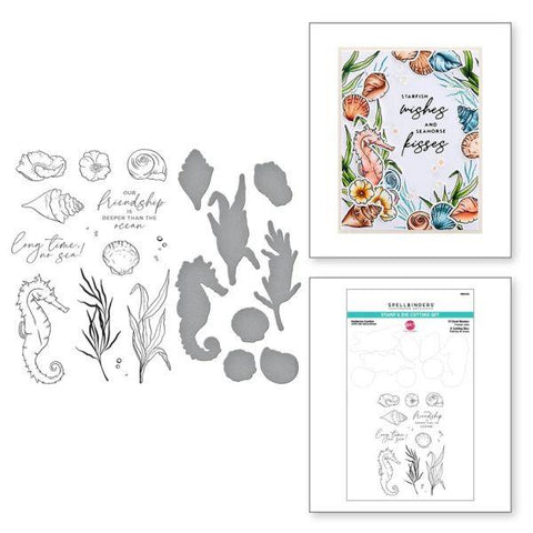 Seahorse Kisses Collection - Seahorse Garden Stamp & Die Set