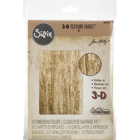 Tim Holtz 3D Texture Fades Embossing Folder - Lumber