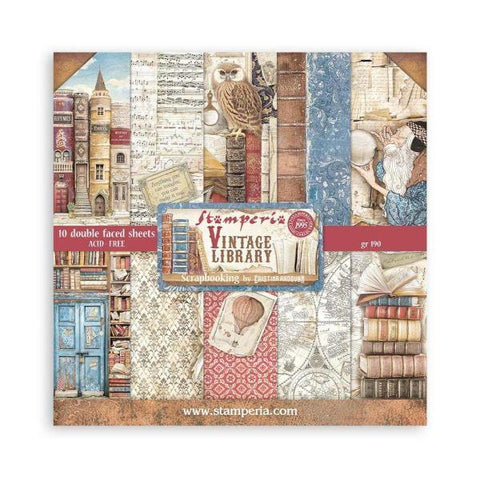 Vintage Library - 8x8 Paper Pack