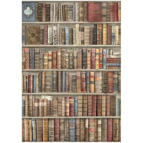 Vintage Library - Rice Paper - Bookcase