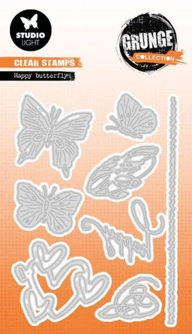 Grunge Collection - Dies - Happy Butterfly
