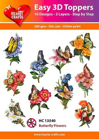 Butterfly Flowers - Easy 3D Toppers