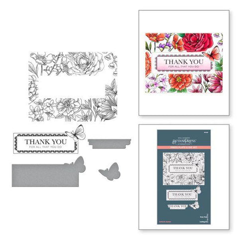 BetterPress Collection - Butterfly Garden Press Plate & Die Set