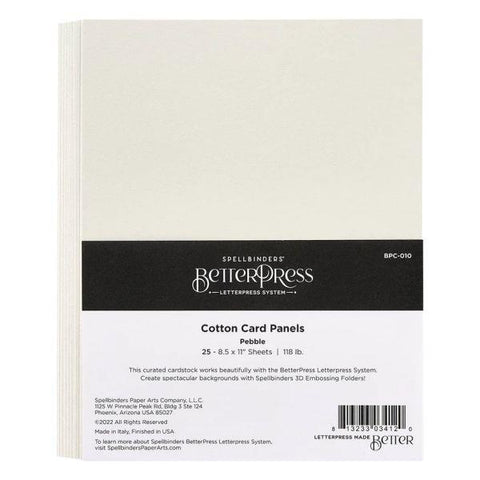 Pebble BetterPress Cotton 8.5"x11" Sheets