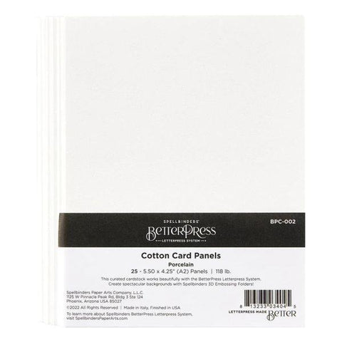 Porcelain BetterPress A2 Cotton Card Panels