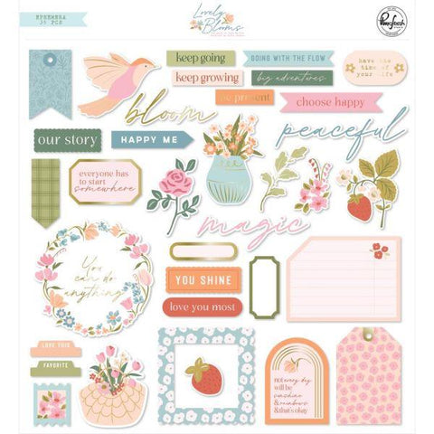 Lovely Blooms - Die Cut Ephemera