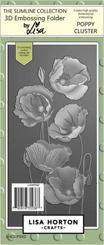 Poppy Cluster - Slimline 3D Embossing Folder & Die