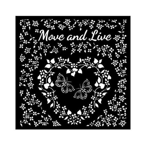 Sunflower Art - Stencil - Move and Live Heart