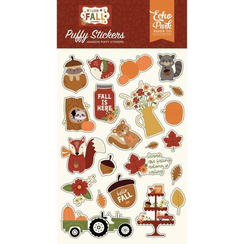I Love Fall - Puffy Stickers