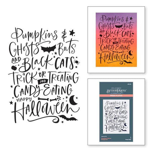 Betterpress Halloween - Pumpkins & Ghosts Background Press Plates