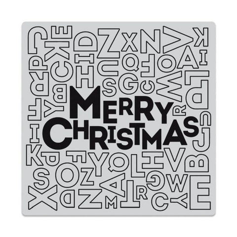 Bold Prints Cling Stamp - Merry Christmas