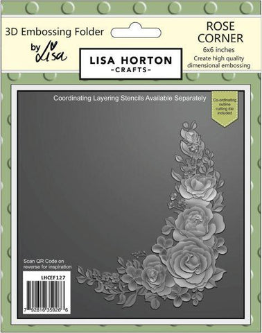 Rose Corner - 3D Embossing Folder & Die