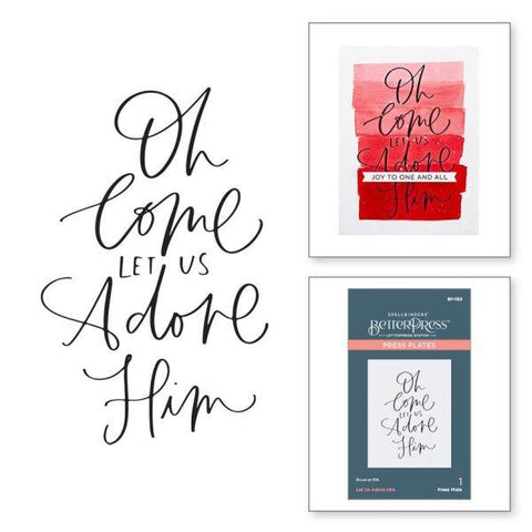 More BetterPress Christmas Collection - Let Us Adore Him Press Plate