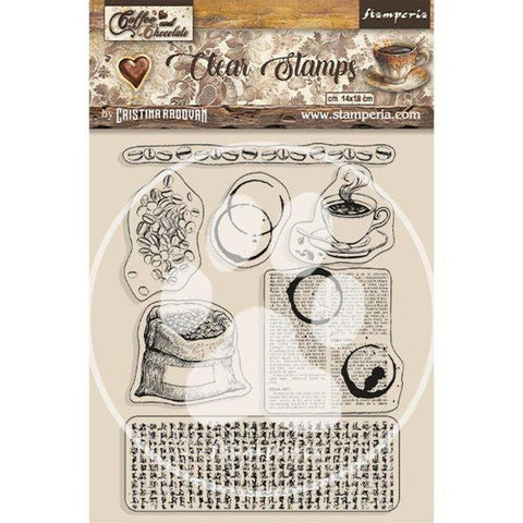 Coffee and Chocolate - Clear Stamps - Coffee Elements