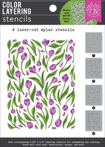 Tulip Pattern - Layering Stencils