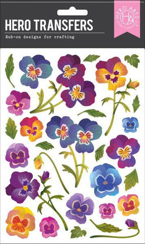 Pansies - Rub On Transfers