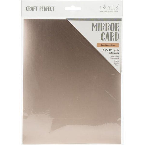 Satin Mirror Cardstock - Burnished Rose