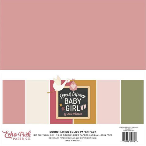 Special Delivery Baby Girl - 12x12 Collection Pack - Solids