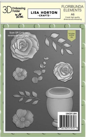 Floribunda Elements - 3D Embossing Folder & Die