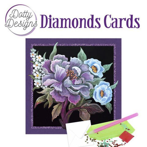 Diamond Cards - Purple Peony