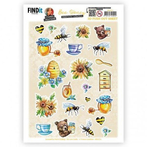 Bee Honey - Small Elements A - Punch Out Sheet