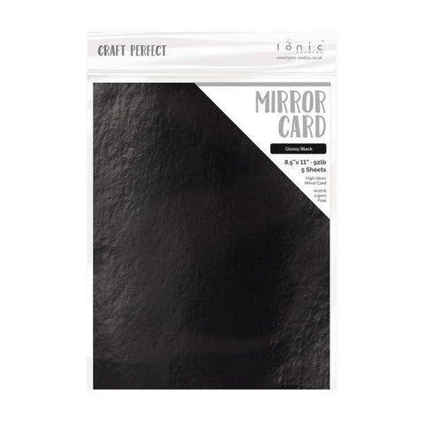 Glossy Mirror Cardstock - Black