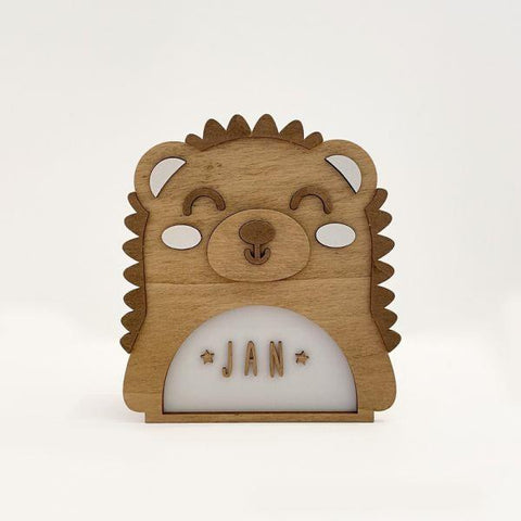 Night Light Lamp - Customizable - Hedgehog