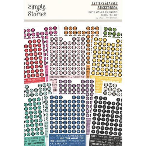 Simple Vintage Essentials Color Palette - Sticker Book - Letters & Labels