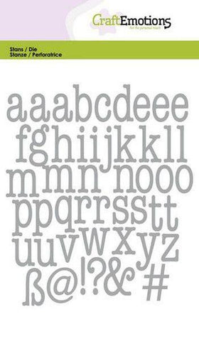 Lowercasse Alphabet Dies - Typewriter