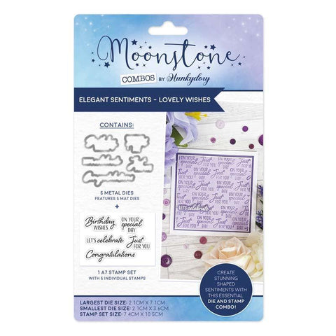 Elegant Sentiments - Lovely Wishes - Stamp & Die Combo