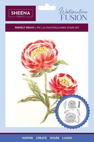 Watercolour Fusion - Clear Stamps - Perfect Peony
