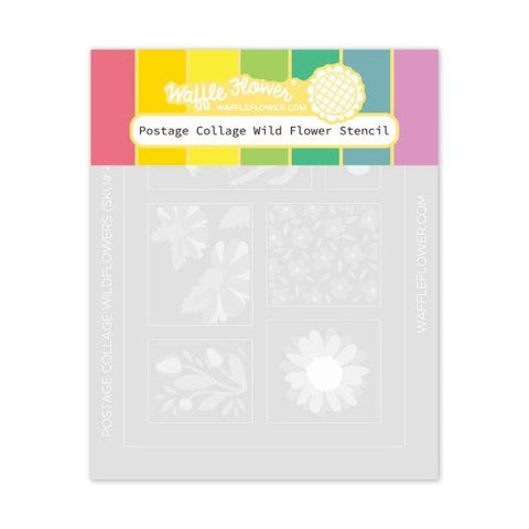 Postage Collage Stencil - Wild Flower