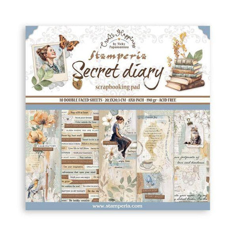 Create Happiness Secret Diary - 8x8 Paper Pack
