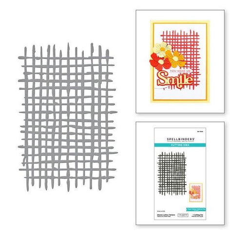 Spotlight Frames and Florals Collection -Woven Lattice Texture Dies