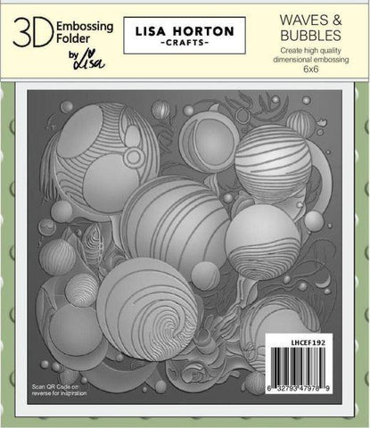 Wave & Bubbles - Embossing Folder