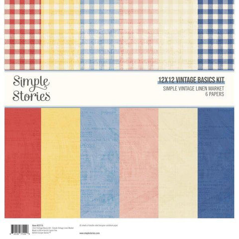 Simple Vintage Linen Market - 12x12 Collection Pack - Basics