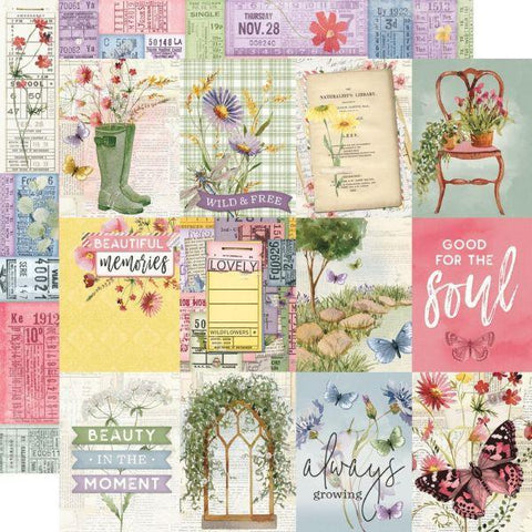 Simple Vintage Meadow Flowers - 3x4 Elements