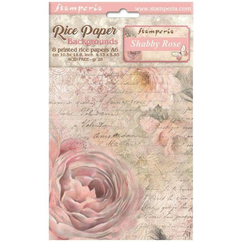 Shabby Rose - A6 Rice Paper Pack