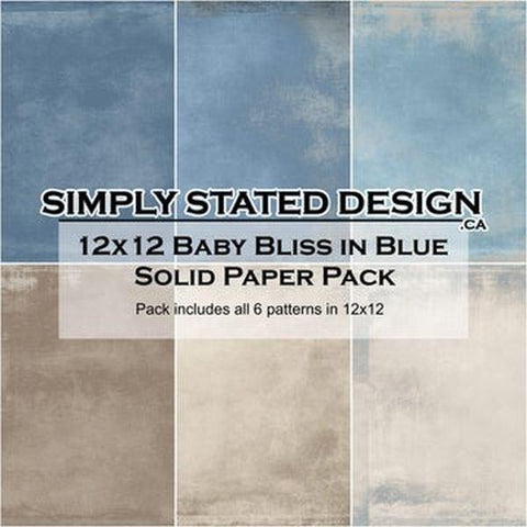 Baby Bliss in Blue - 12x12 Collection Pack - Solids