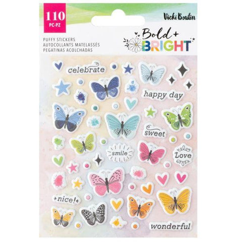 Bold and Bright - Mini Puffy Stickers