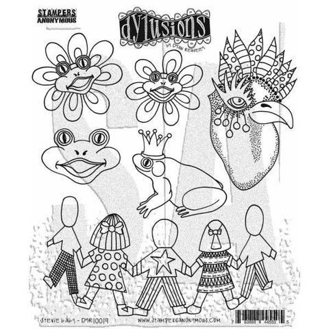 Stevie Baby - Dylusions Cling Stamps